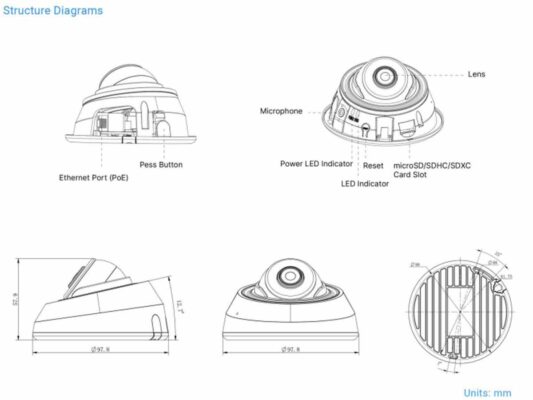 Milesight AI IR Mini Dome Series 
